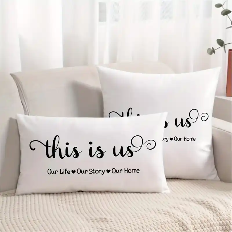 Soft Plush Printed Throw Pillow Cover No Shedding Sofa Bedroom