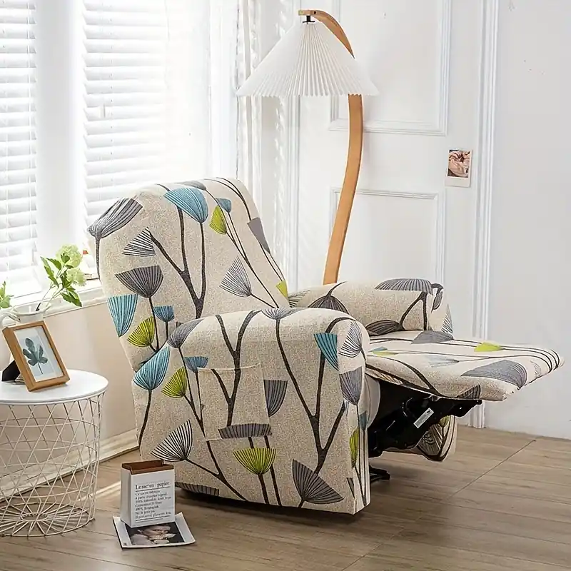 4piece Elastic Washable Recliner Slipcovers With Pockets Petfriendly Home Decor