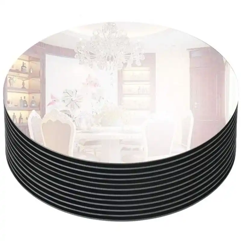 Acrylic Round Mirror Trays Wedding Baby Shower Birthday Centerpieces