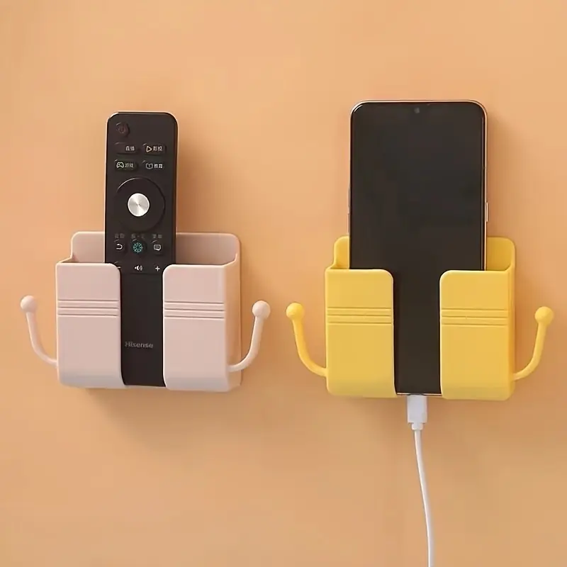 Wallmounted Phone Charging Stand Remote Holder Punchfree Organizer
