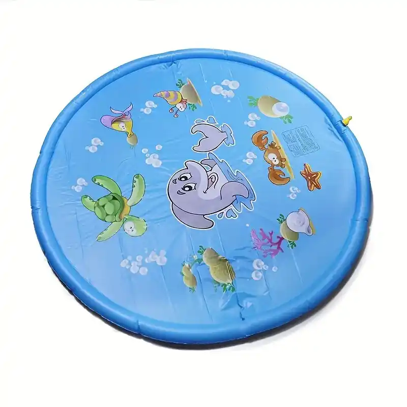 Kids Splash Play Mat Inflatable Durable Easy Setup Outdoor Water Fun