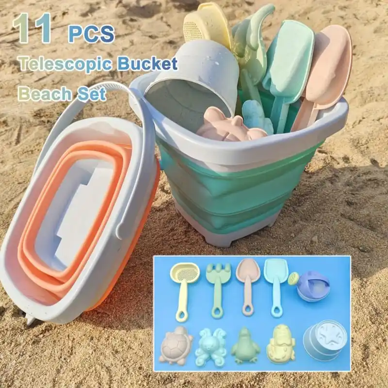 11pcs Morandi Beach Sand Toys Set Ideal Outdoor Fun For Kids