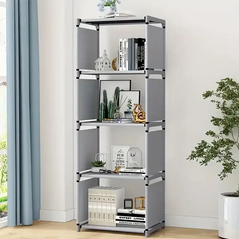 Multifunctional Stackable Storage Rack Bookshelf Organizer For Home Office