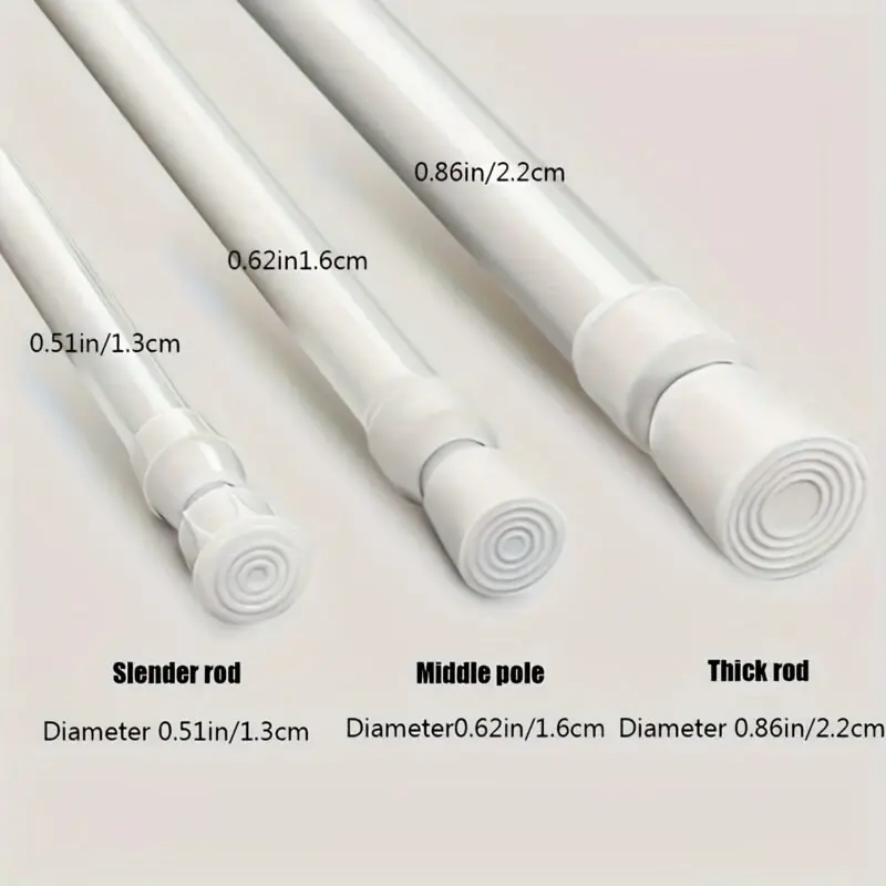 Adjustable Punchfree Telescopic Curtain Rod Multifunctional Bathroom Wardrobe Accessory