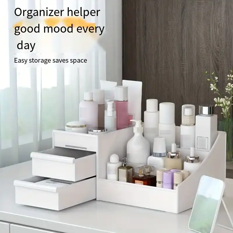 Modern Multipurpose Desk Organizer For Cosmetics Jewelry And Stationery Storage