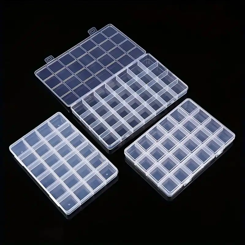 Multigrid Transparent Organizer Box Jewelry Crafts Durable Storage Solution