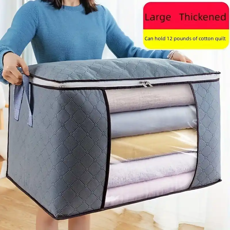 Moistureproof Nonwoven Cotton Quilt Clothes Storage Bag Organizer