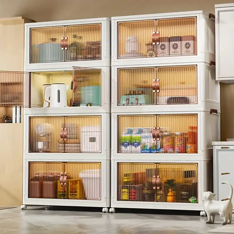 Foldable Plasticfree Storage Cabinet Bedroom Kitchen And Clothes Organizer