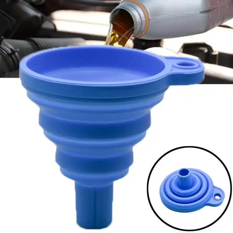Extralarge Universal Silicone Car Oil Funnel Flexible Portable Easy Transfers
