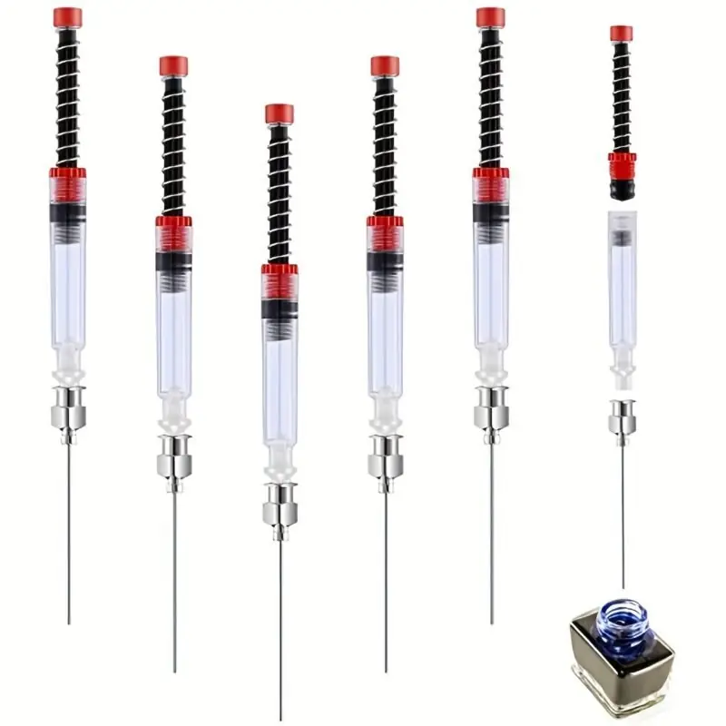 Durable Multiuse Fountain Pen Ink Refill Set 5pcs Pvc Syringe