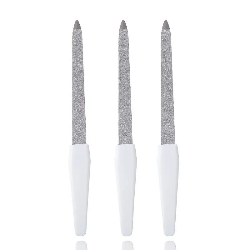 3pc Stainless Steel Nail Files Set Durable Antislip Doublesided