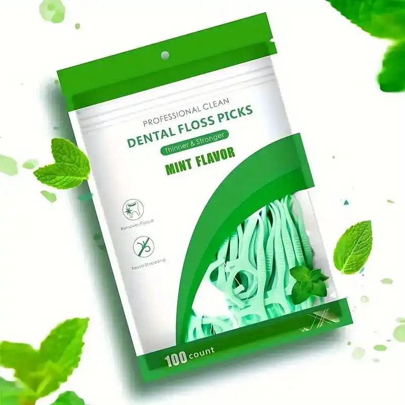 Mint Flavored Dental Flosser Picks Deep Cleaning Portable Various Counts