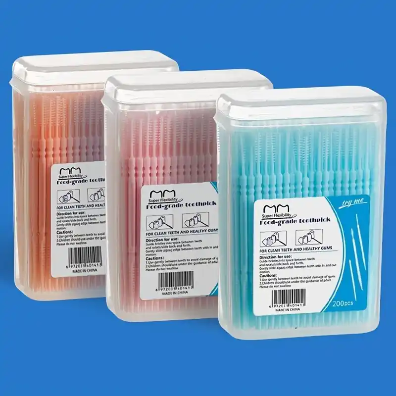 200 Pcs Dual Tip Dental Floss Picks Superior Oral Care Solution