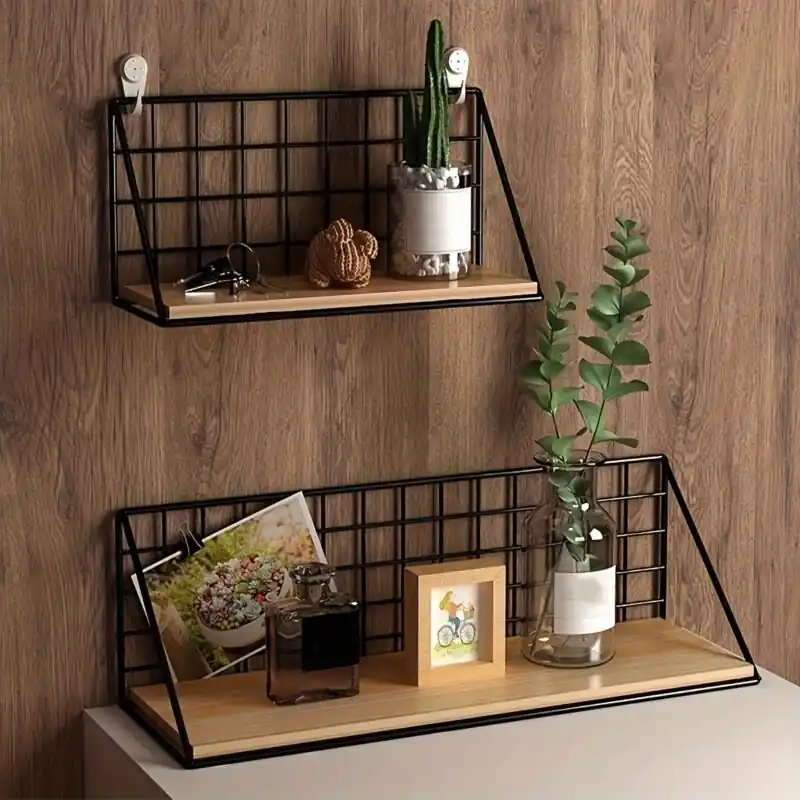 Minimalist Metal Wallmounted Storage Rack Home Organization Solution
