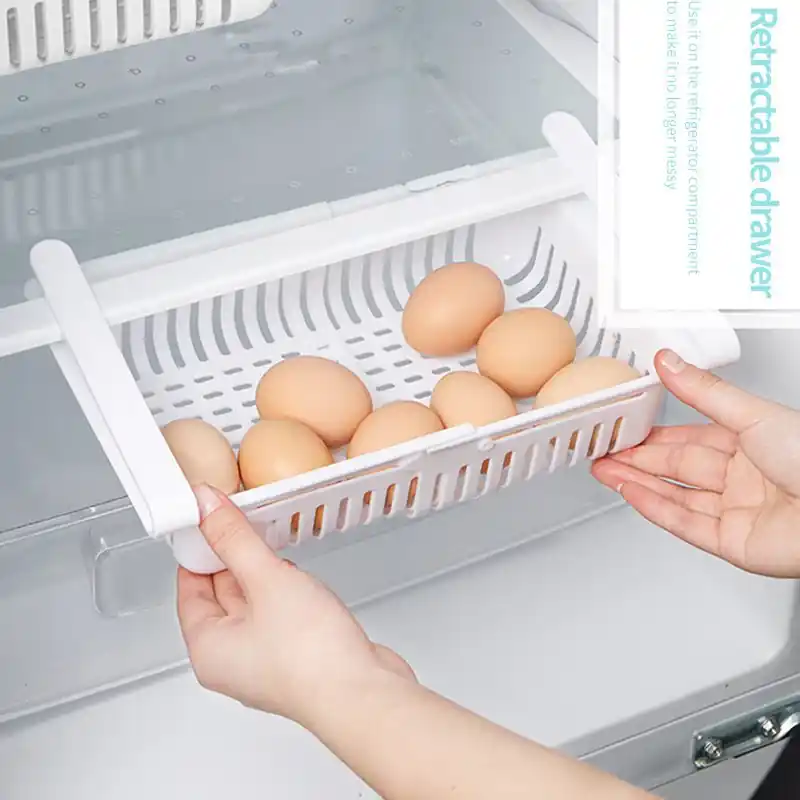 Compact Expandable Fridge Shelf Spacesaving Multitier Organizer For Efficient Storage