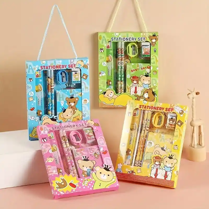 6pcs Kawaii Stationery Set Markers Pens More For School Gifts