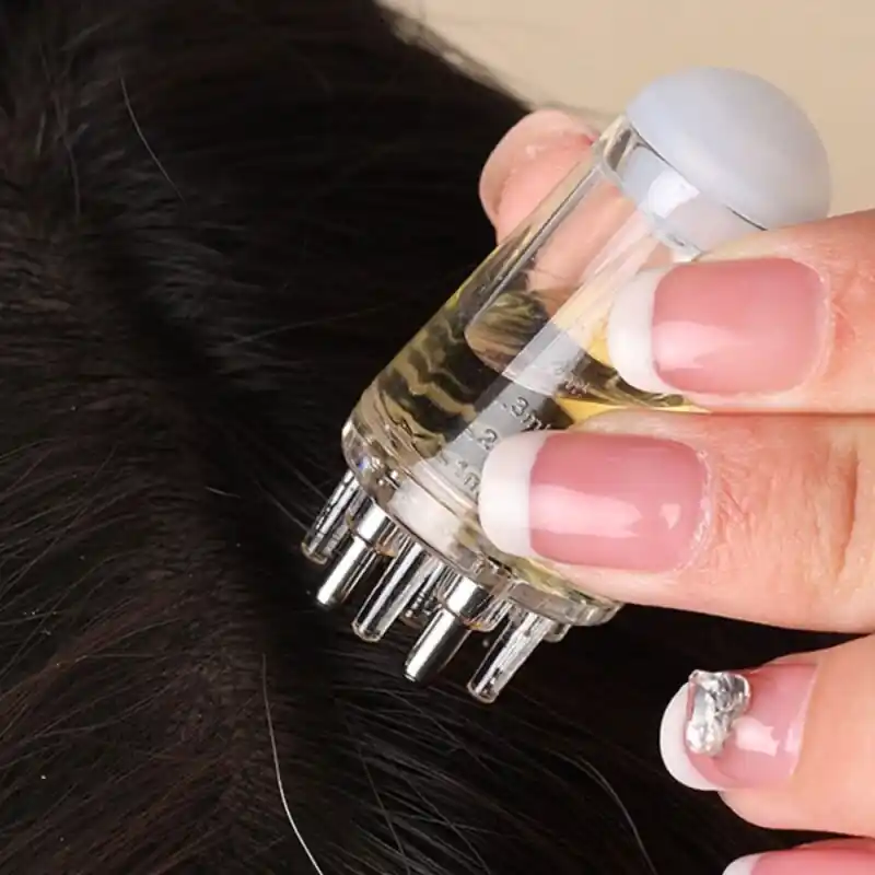 Portable Scalp Massage Comb With Essential Oil Roller Ball Applicator