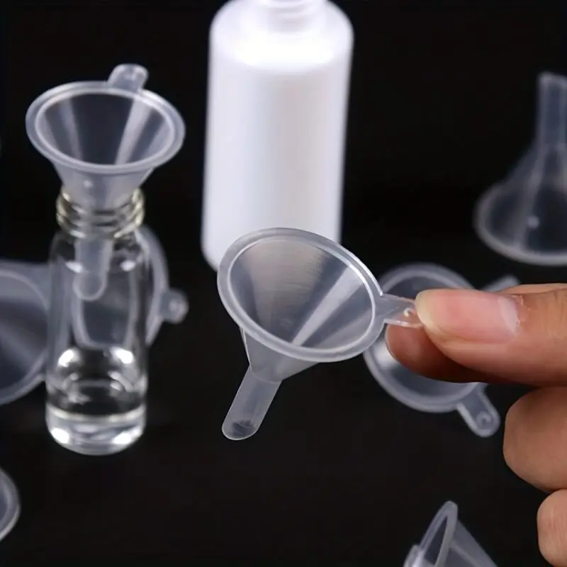 10pack Mini Clear Plastic Funnels Essential Oils Perfumes Spices Transfer
