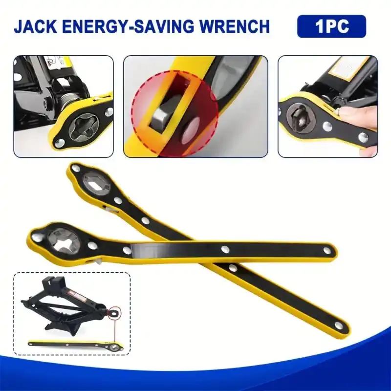 Effortless Universal Car Jack Ratchet Wrench Kit For Tire Changes