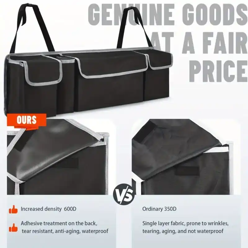 Largecapacity Foldable Waterproof Car Trunk Organizer Durable Storage Solution