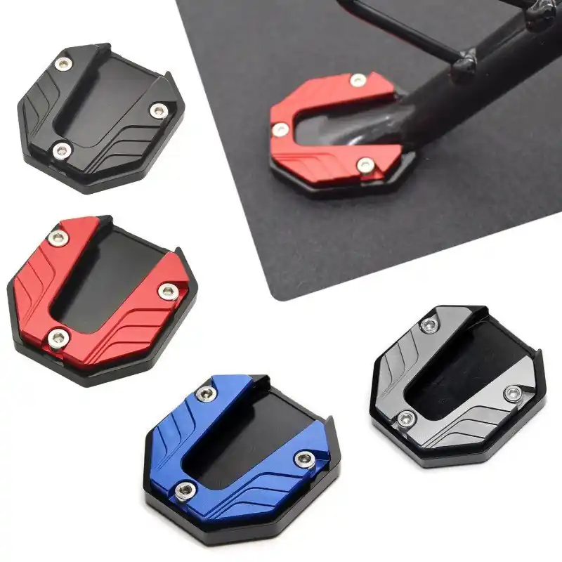 Heavyduty Aluminum Motorcycle Kickstand Extender Antisink Pad For Stability