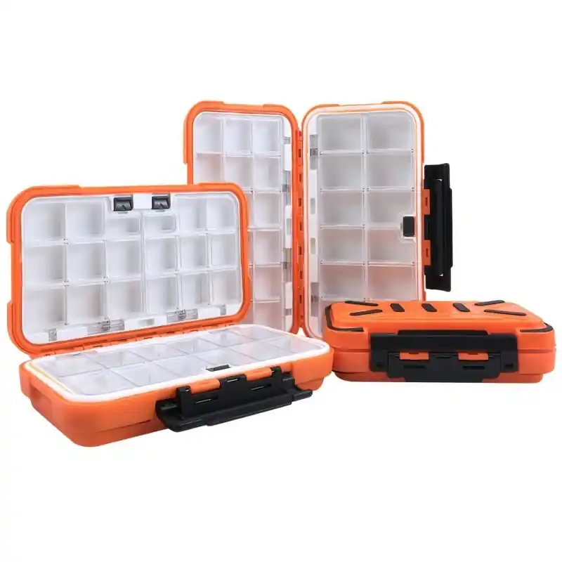 Vibrant Orange Multigrid Storage Box Durable Small Parts Organizer