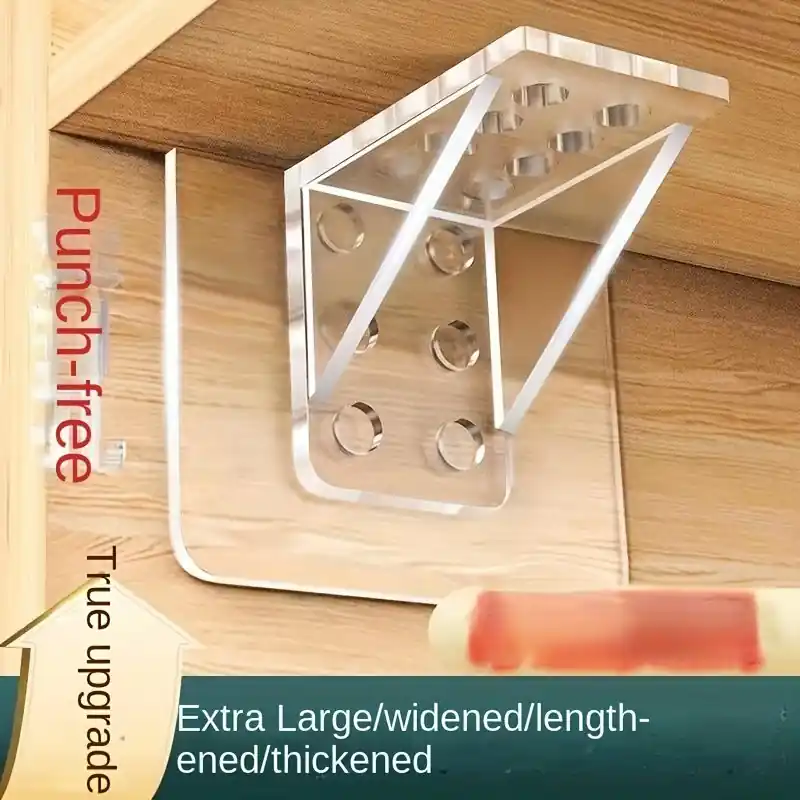 4pcs Punchfree Shelf Support Pegs Adhesive Brackets For Kitchen Cabinets