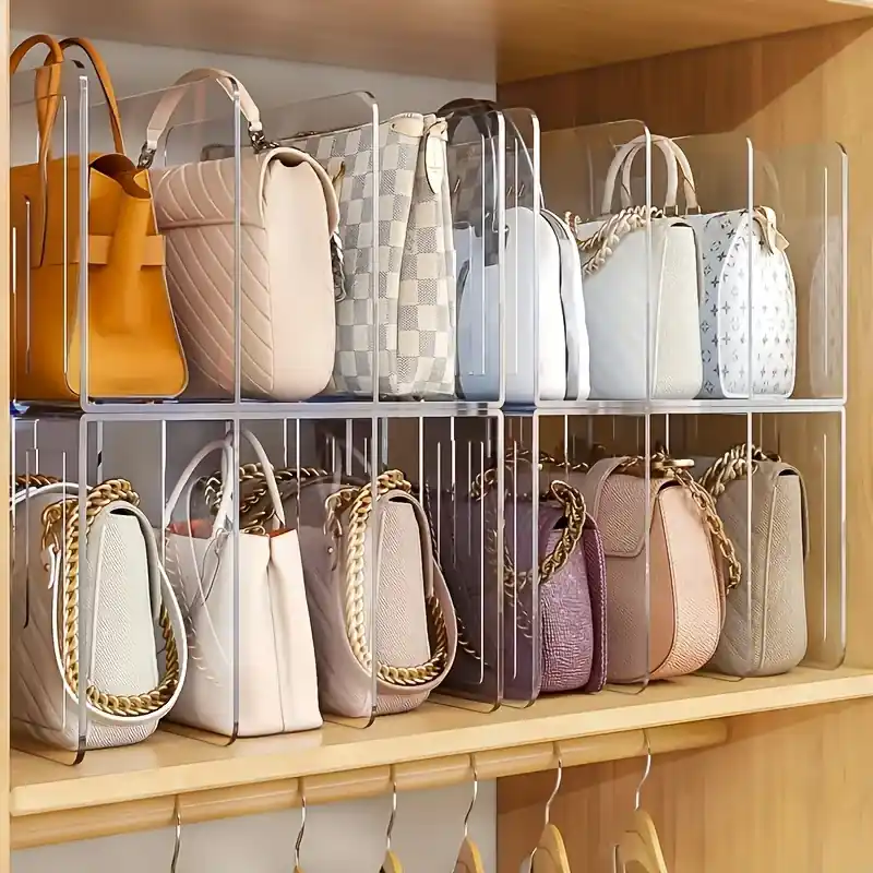 Clear Bag Storage Dividers Space Saving Lshape Organizer For Home