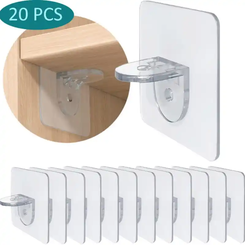 Punchfree Adhesive Shelf Brackets 61020pcs For Kitchen Bookshelves Closets