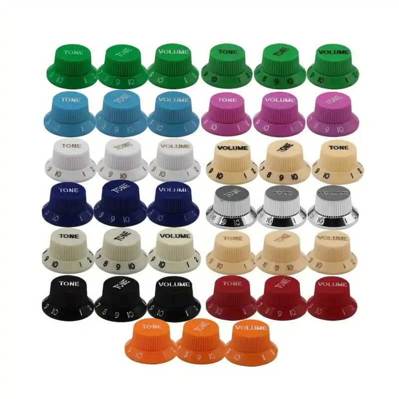 Fleor Strat Guitar Volume Tone Speed Control Knobs 2t1v Set