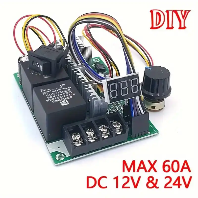 60a Adjustable Diy Dc Motor Speed Controller Led Digital Display