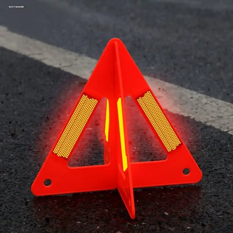 Foldable Reflective Traffic Warning Triangle Portable Emergency Car Accessory