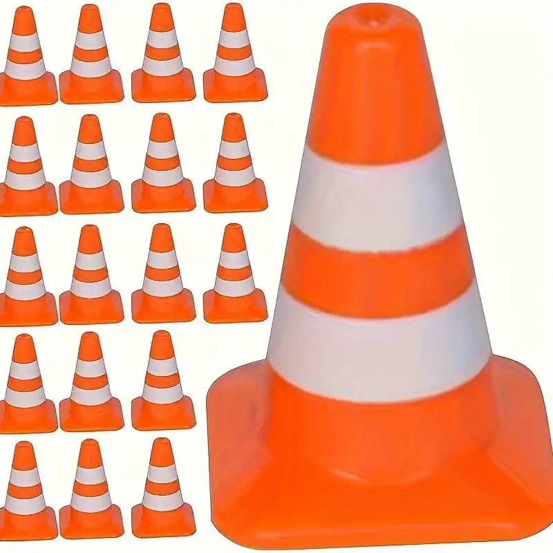 18pcs Mini Traffic Signs Set Educational Traffic Roadblock Toy Models