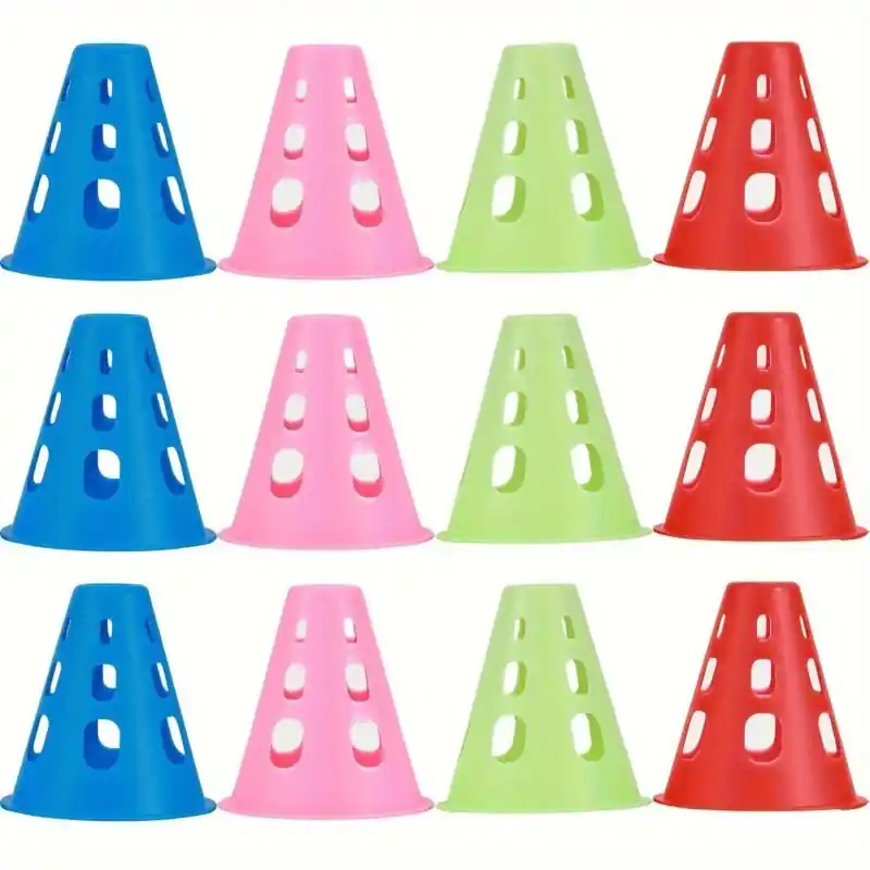 Windresistant Colorful Inline Skating Cones 122448pcs Slalom Training Set