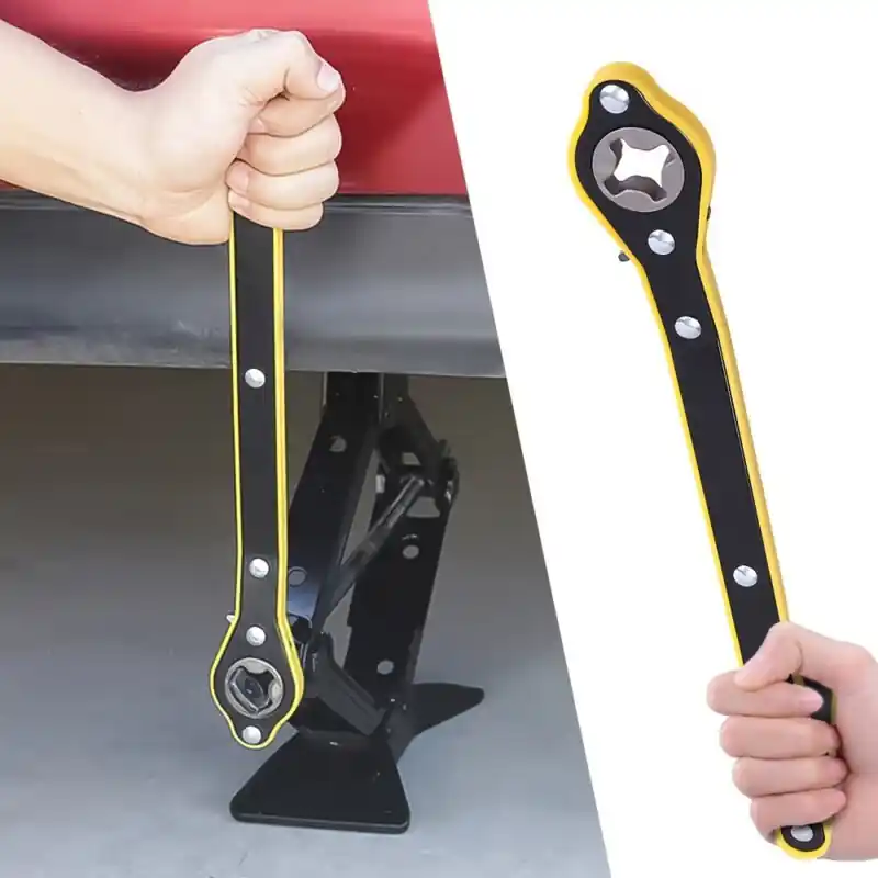 Heavyduty Ratchet Jack Wrench 360 Knob Effortsaving Car Suv Lift Tool