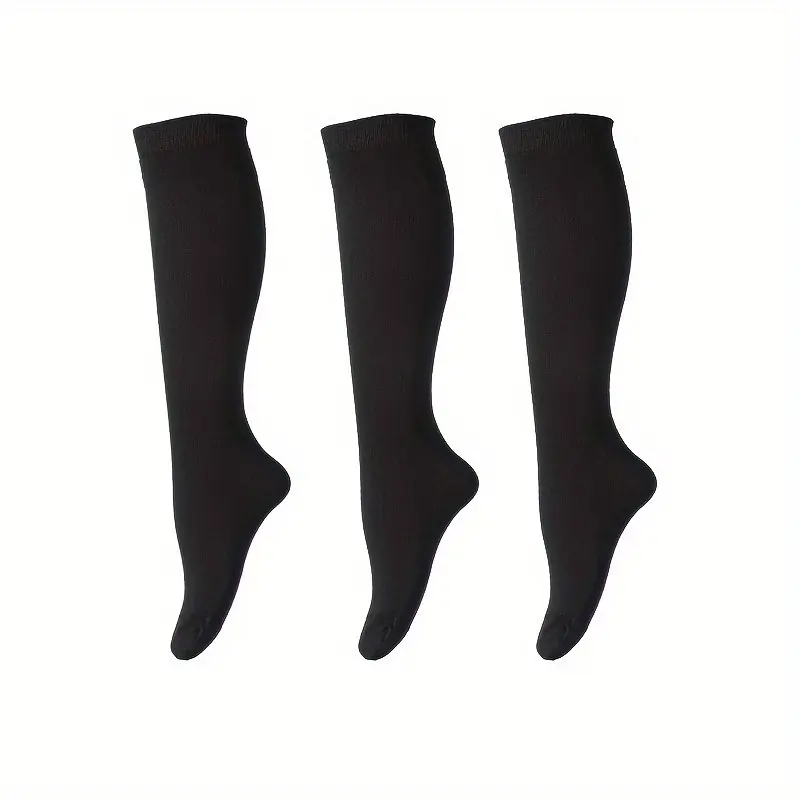 3 Pairs Medical Grade Copper Compression Socks Unisex Support For Running Nursing