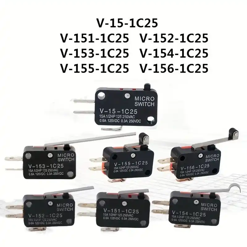 5pcs Micro Switch Kit V151c25 Series Stroke Limit Switches