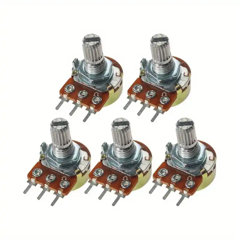 Adjustable Wh148 Rotary Potentiometer Set 15mm 3pin Volume Control 5pcs