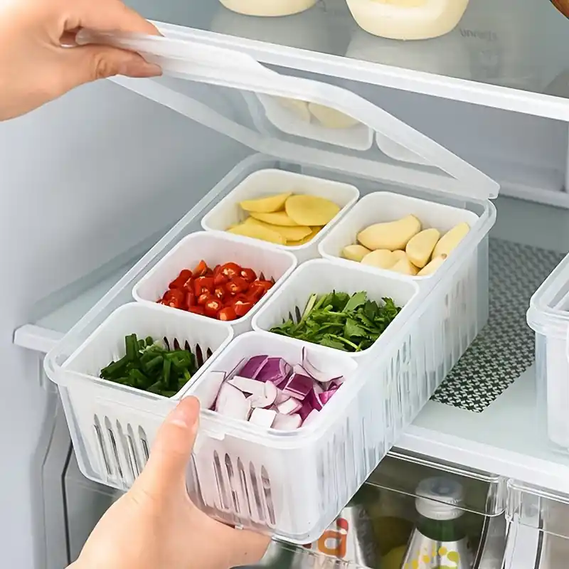 6in1 Freshnesspreserving Kitchen Storage Set For Scallions Ginger Garlic