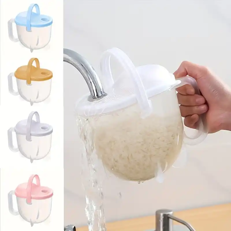 Efficient Quickclean Automatic Rice Grain Washer Secure Latch Colander