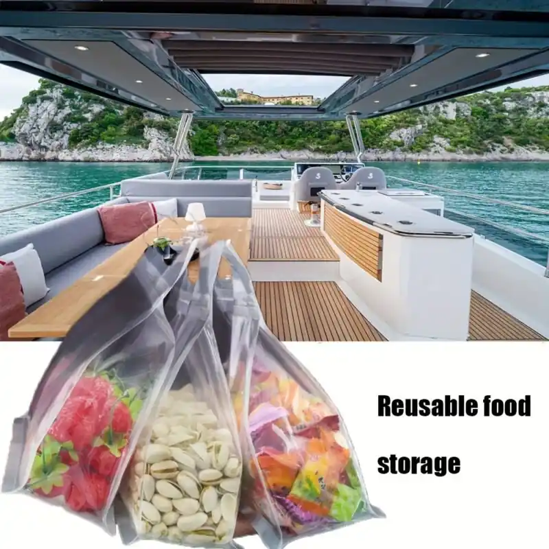 10pcs Reusable Silicone Food Storage Bags Leakproof Ecofriendly Multipurpose