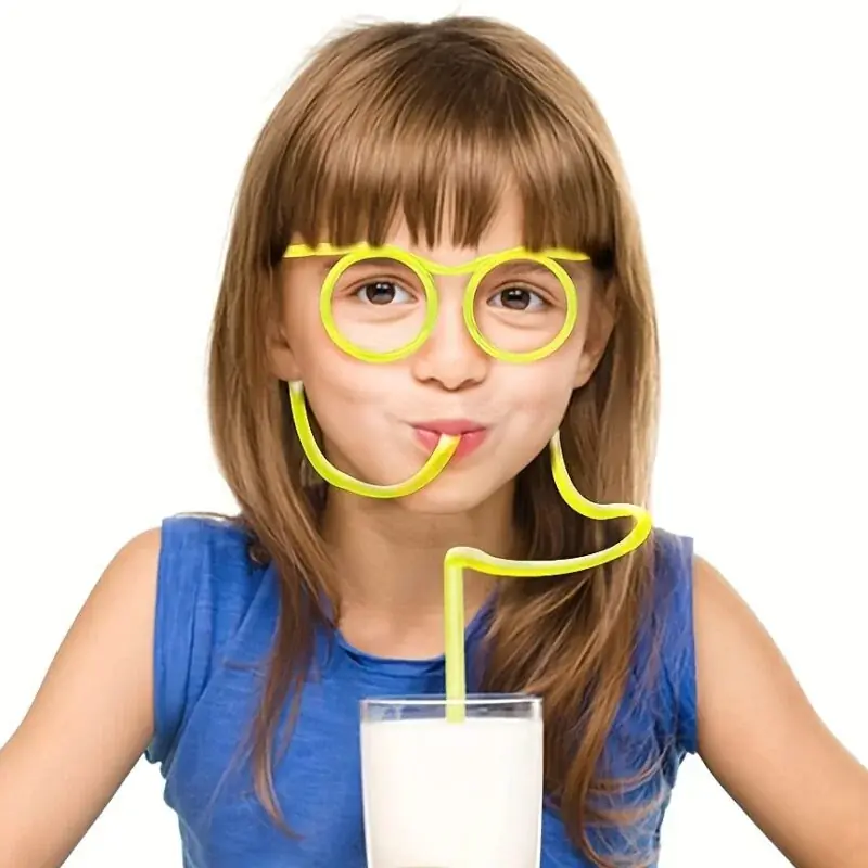 1pack Hilarious Drinking Straw Glasses Fun Party Gag Gift Accessory