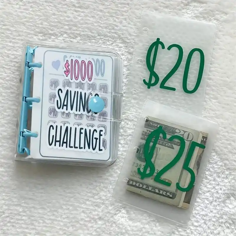 1000 Savings Challenge Binder Money Saving Book With Cash Envelopes