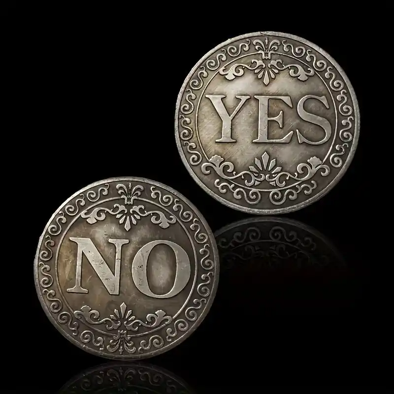 Yesno Decision Maker Lucky Coin Doublesided Collectible Gift Token