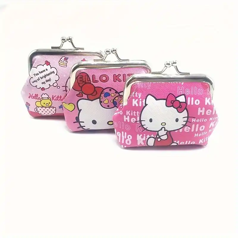 Hello Kitty Kawaii Coin Purse Mini Kisslock Clutch Wallet Bag