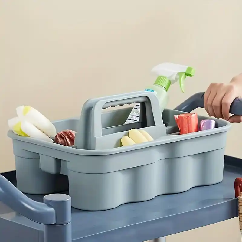 Versatile Deluxe Carry Caddy For Takeout Drinks And Cleaning