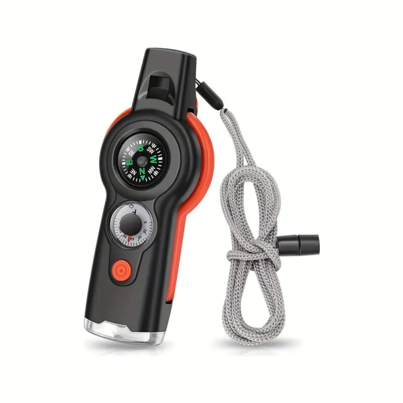 7in1 Emergency Survival Whistle Ultimate Outdoor Multitool For Adventure Safety