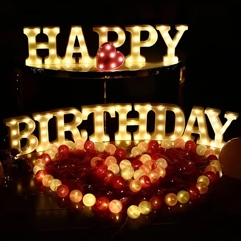 Batterypowered Multicolor Led Letter Lights Perfect For Any Occasion