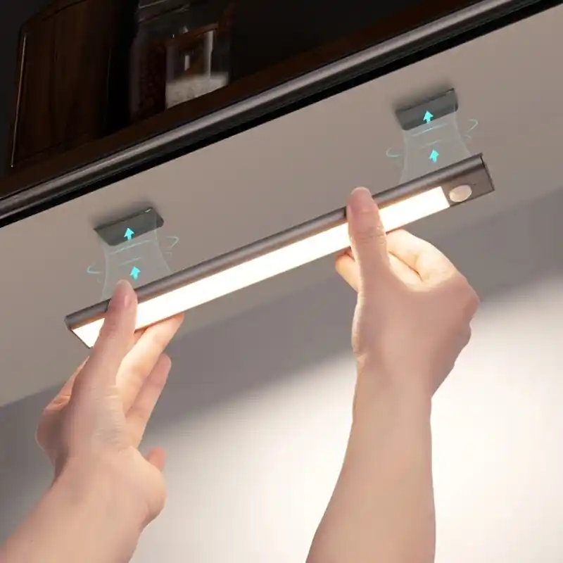 Wireless Led Motion Sensor Cabinet Light Usb Rechargeable Battery Powered