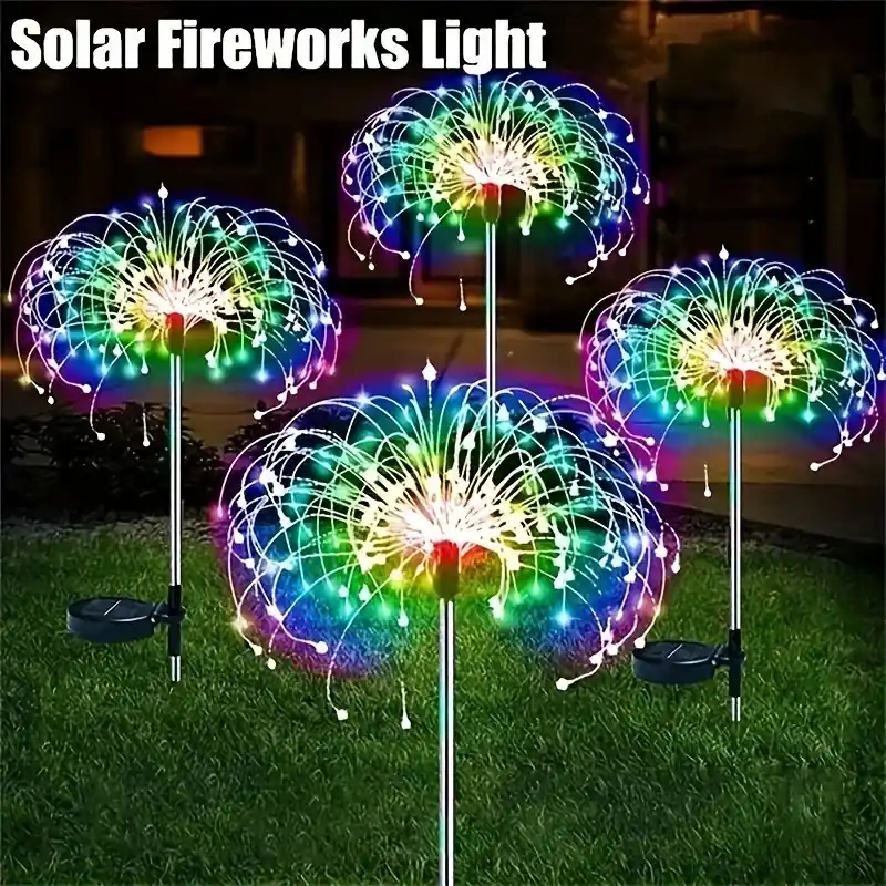 Solar Firework Garden Lights 200 Led Waterproof Outdoor Decorative Lighting